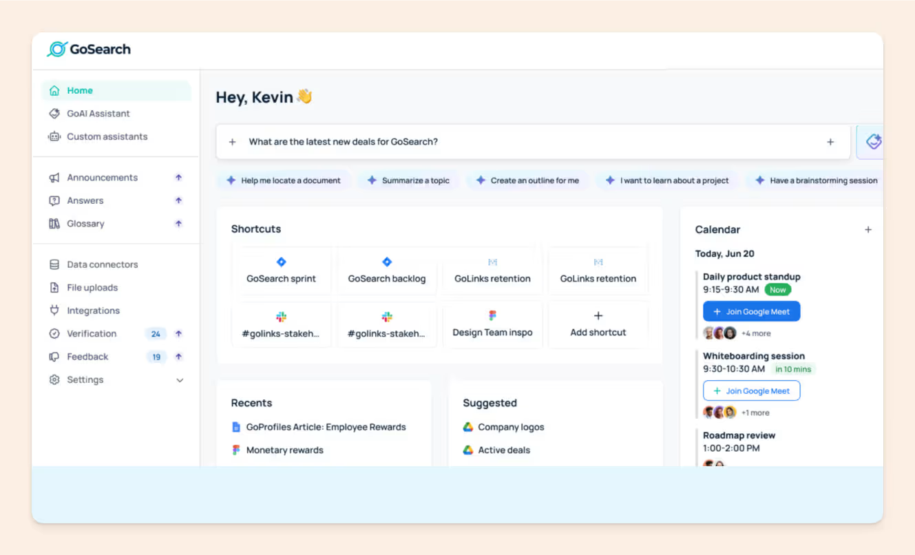 GoSearch UI screenshot