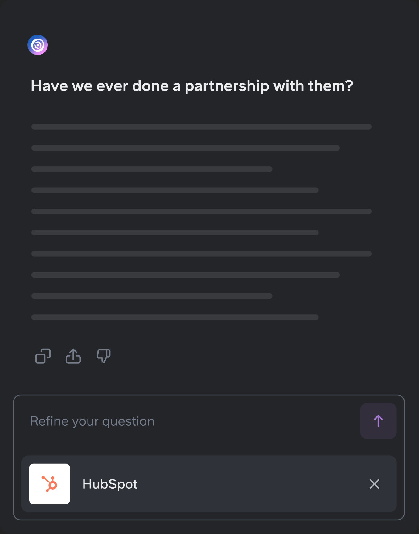 Reply generated in HubSpot