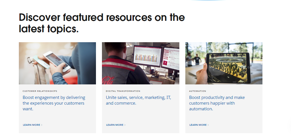 Salesforce's resource library of documents and guides