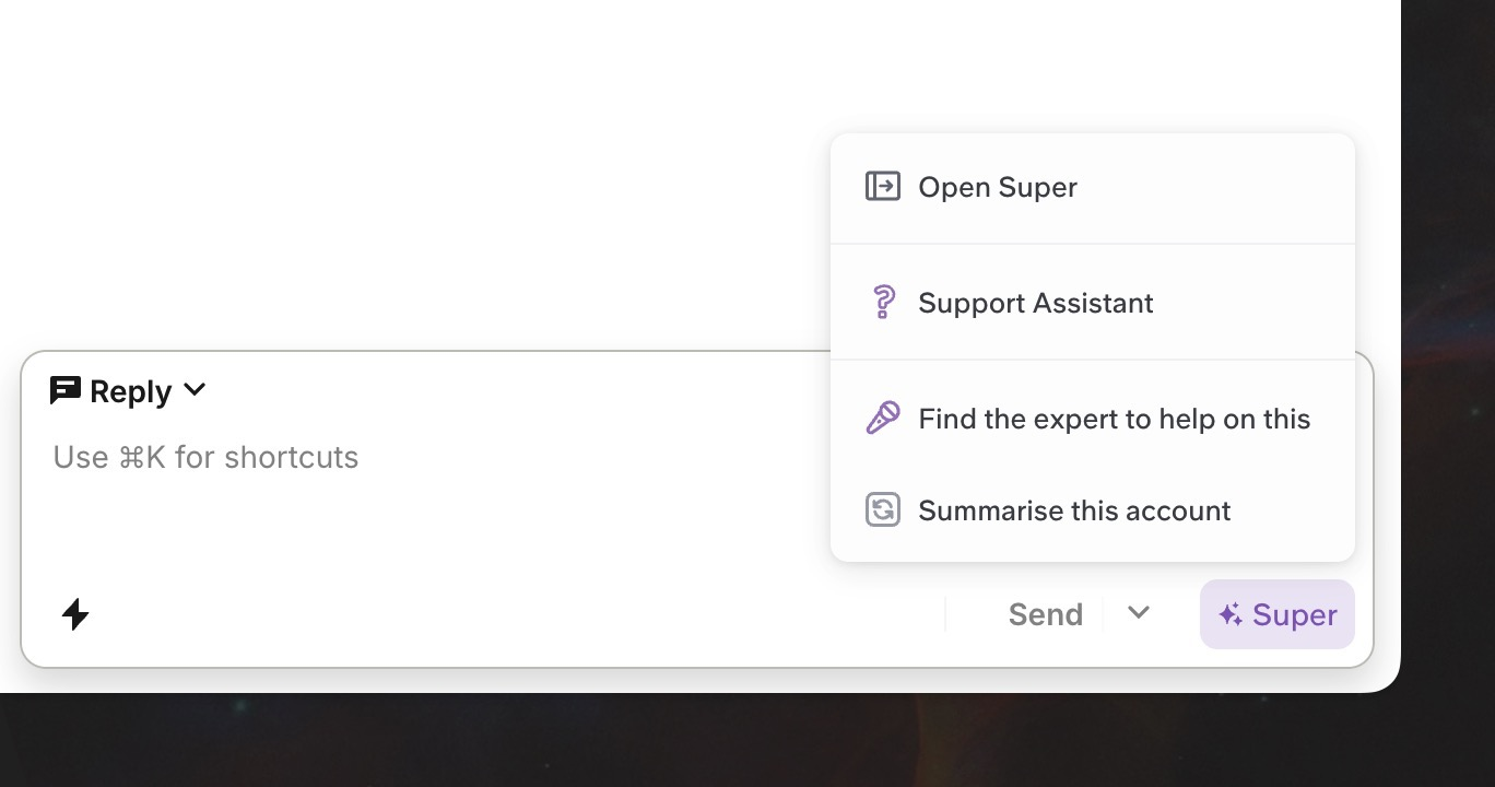 Super intercom actions