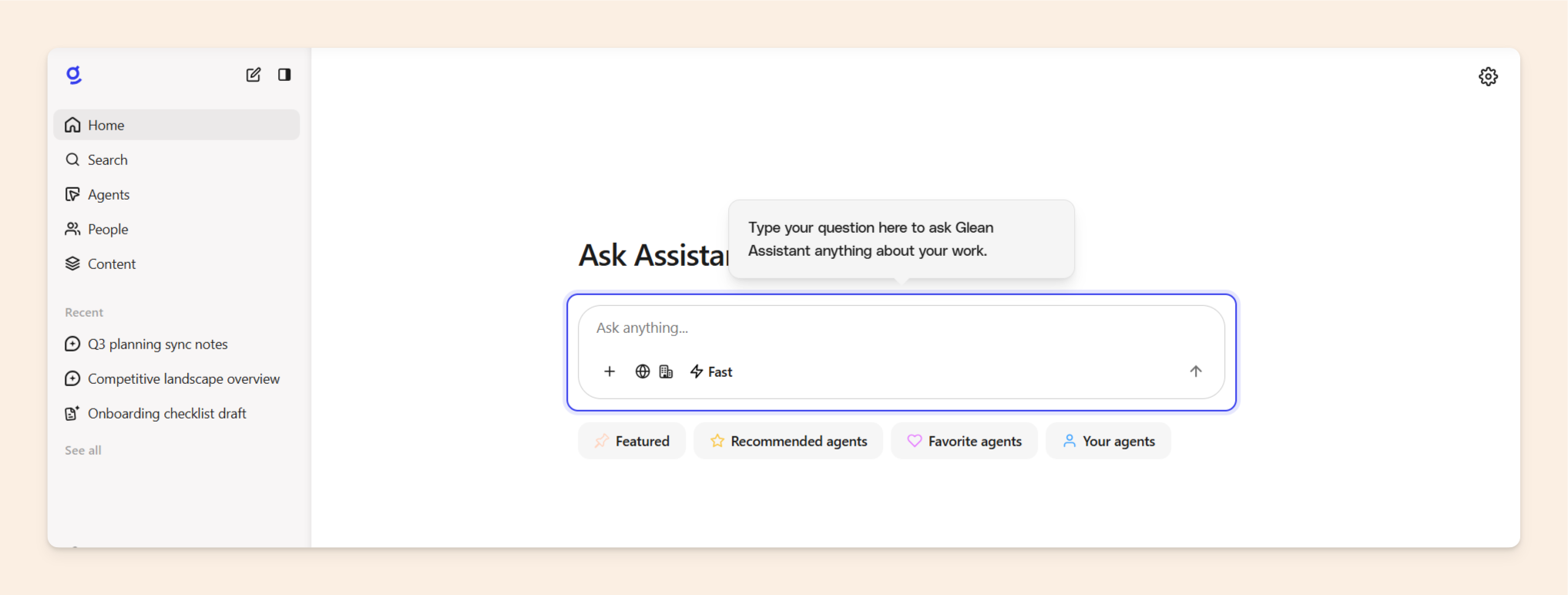 Glean search AI answers