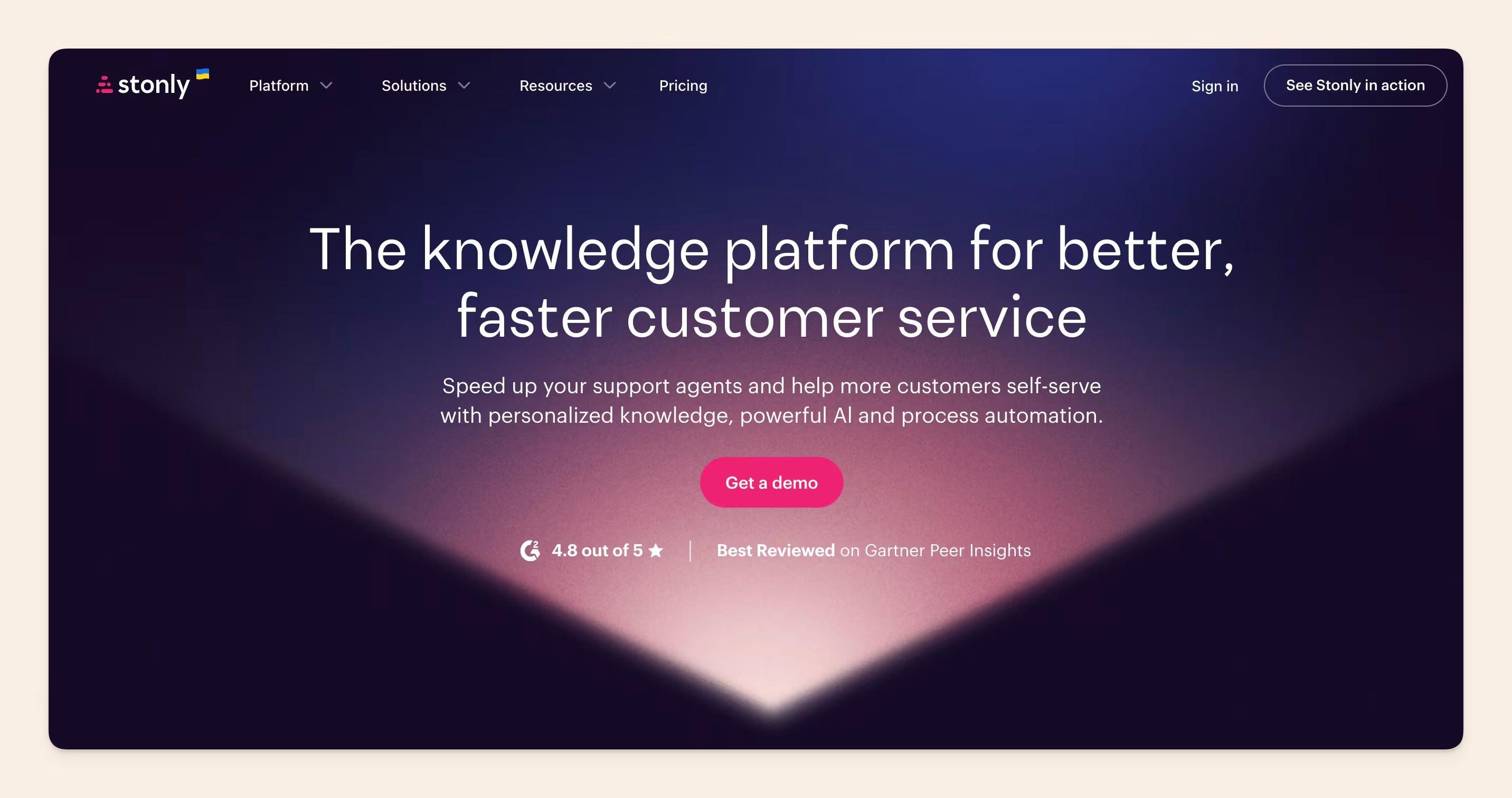 Stonly homepage