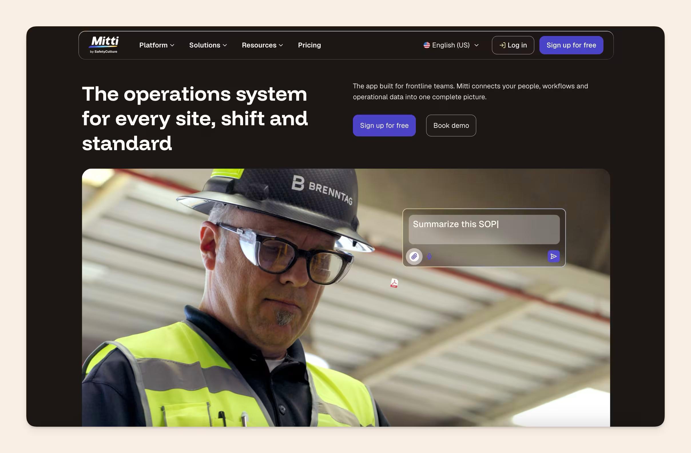 Mitti homepage screenshot