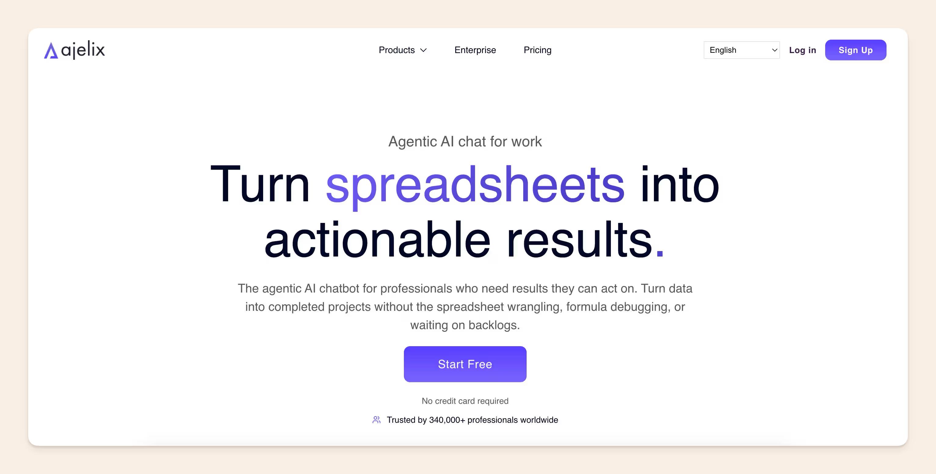 Ajelix homepage screenshot