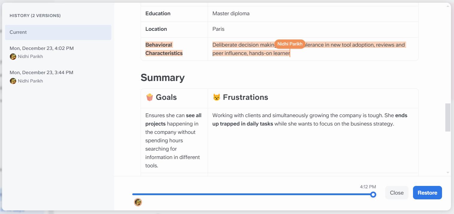 Get version history of all your docs