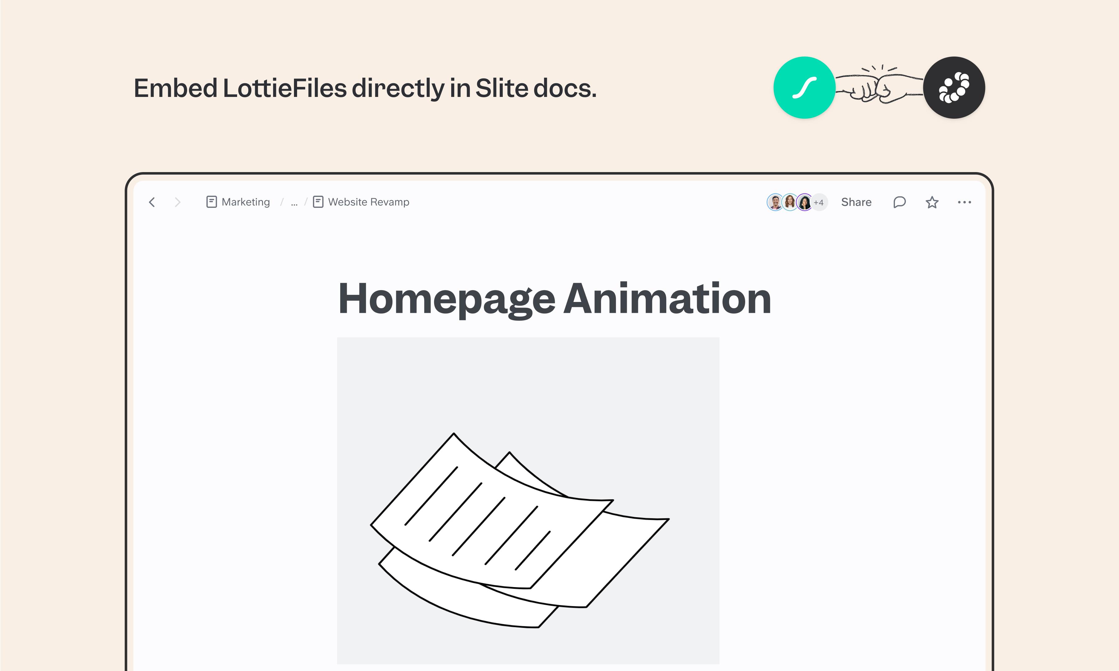 LottieFiles integration screenshot