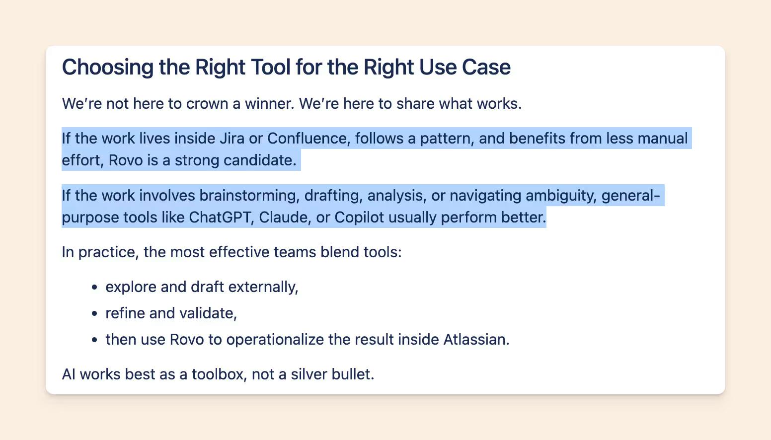 Atlassian community authors explain Rovo AI