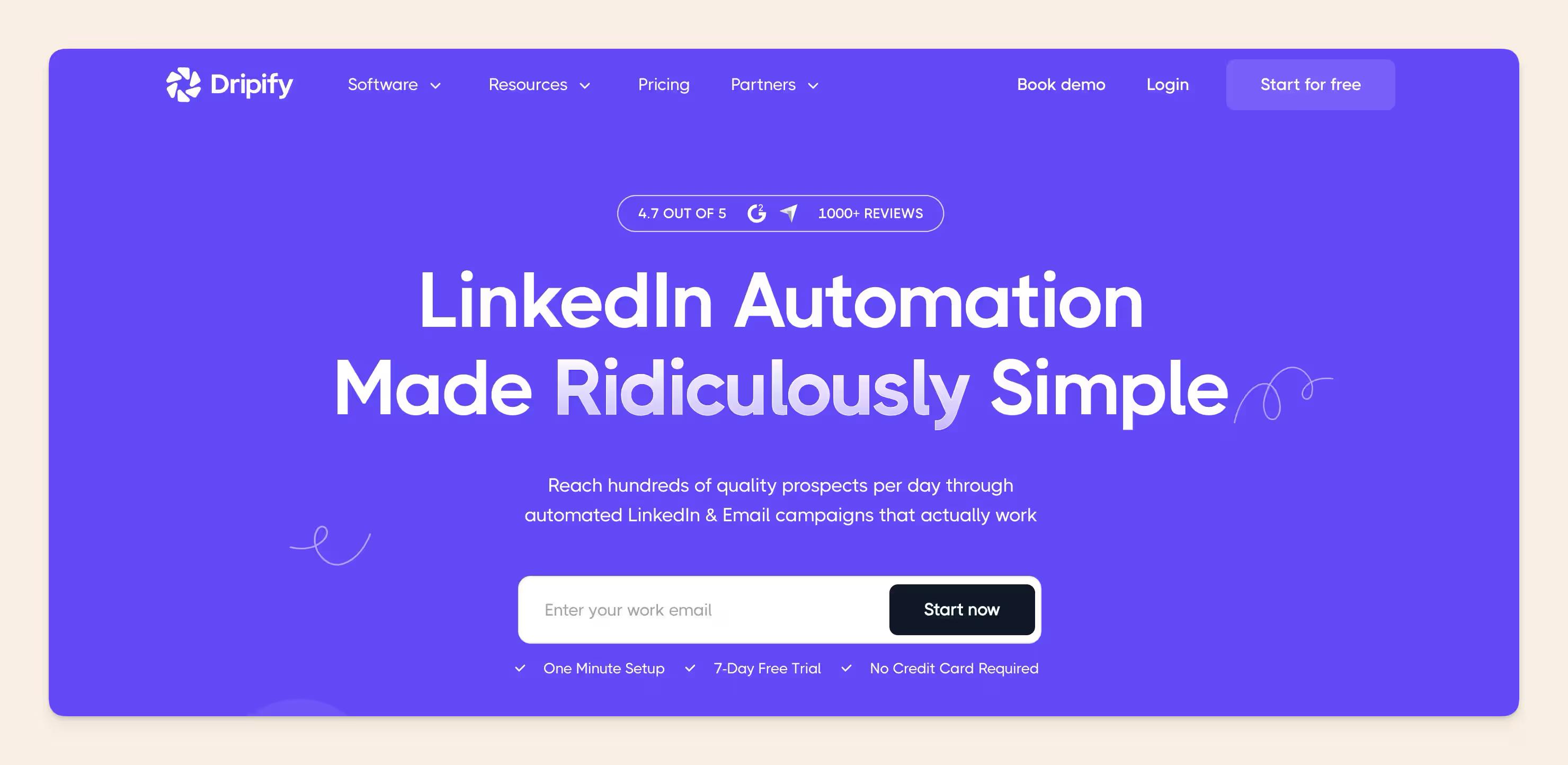 Dripify homepage