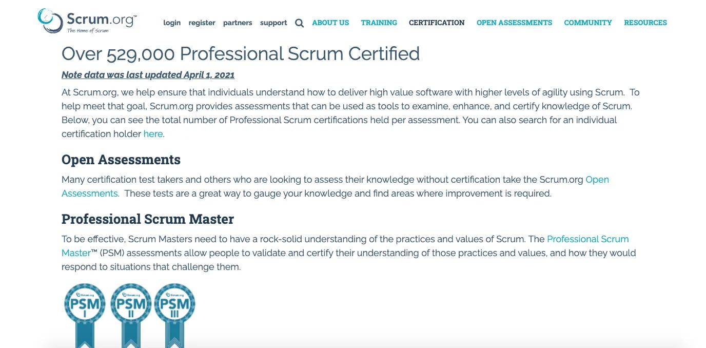 Certification Scrum professionnelle