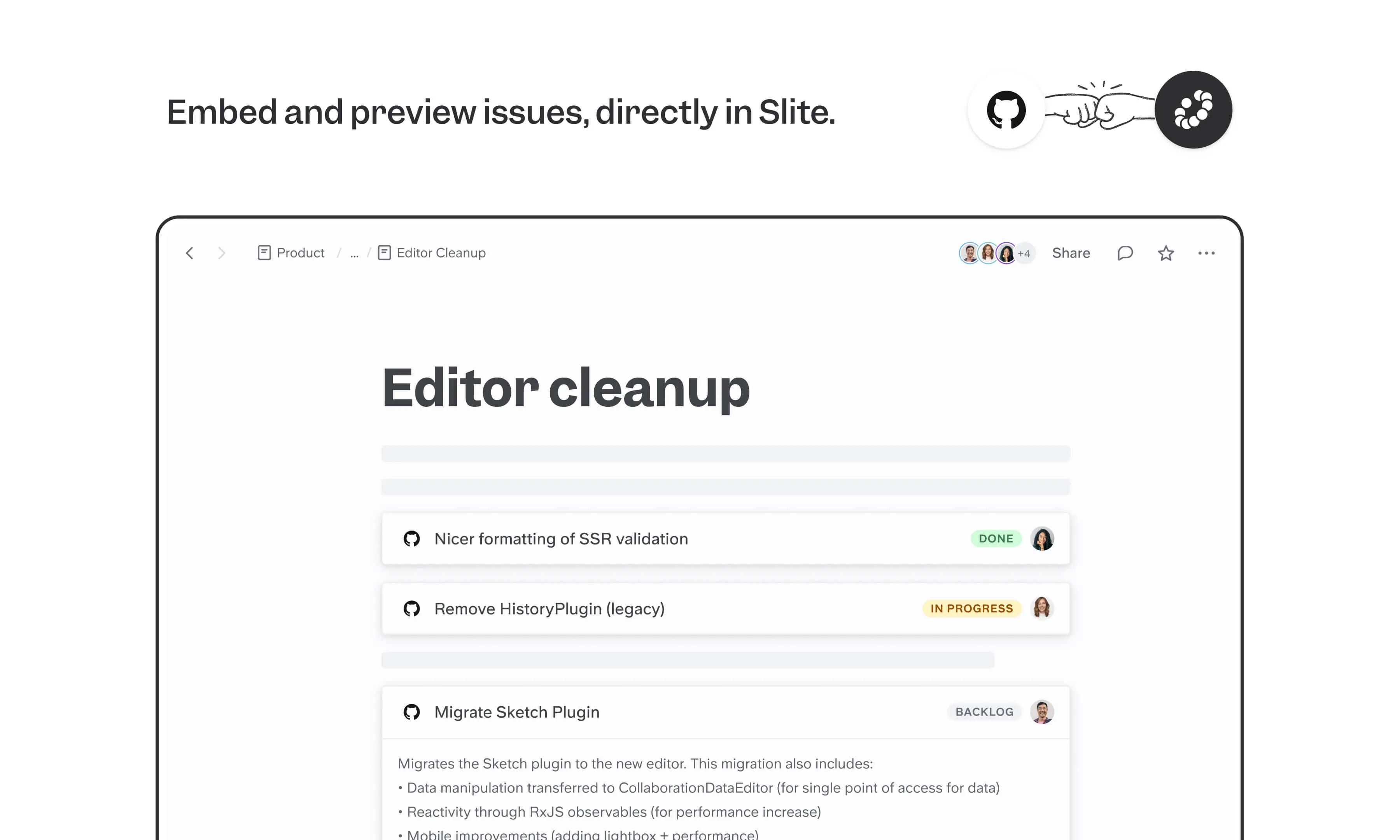 GitHub integration screenshot