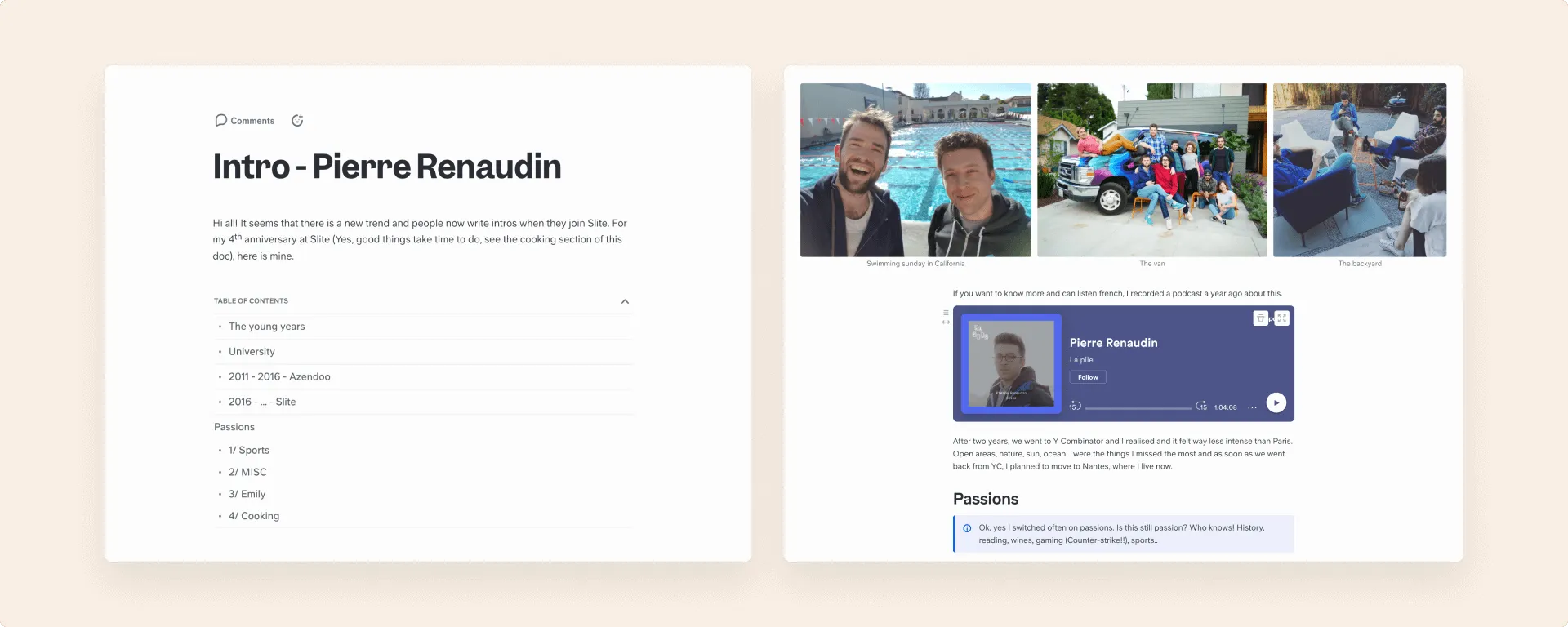 Pierre Renaudin's introduction preview