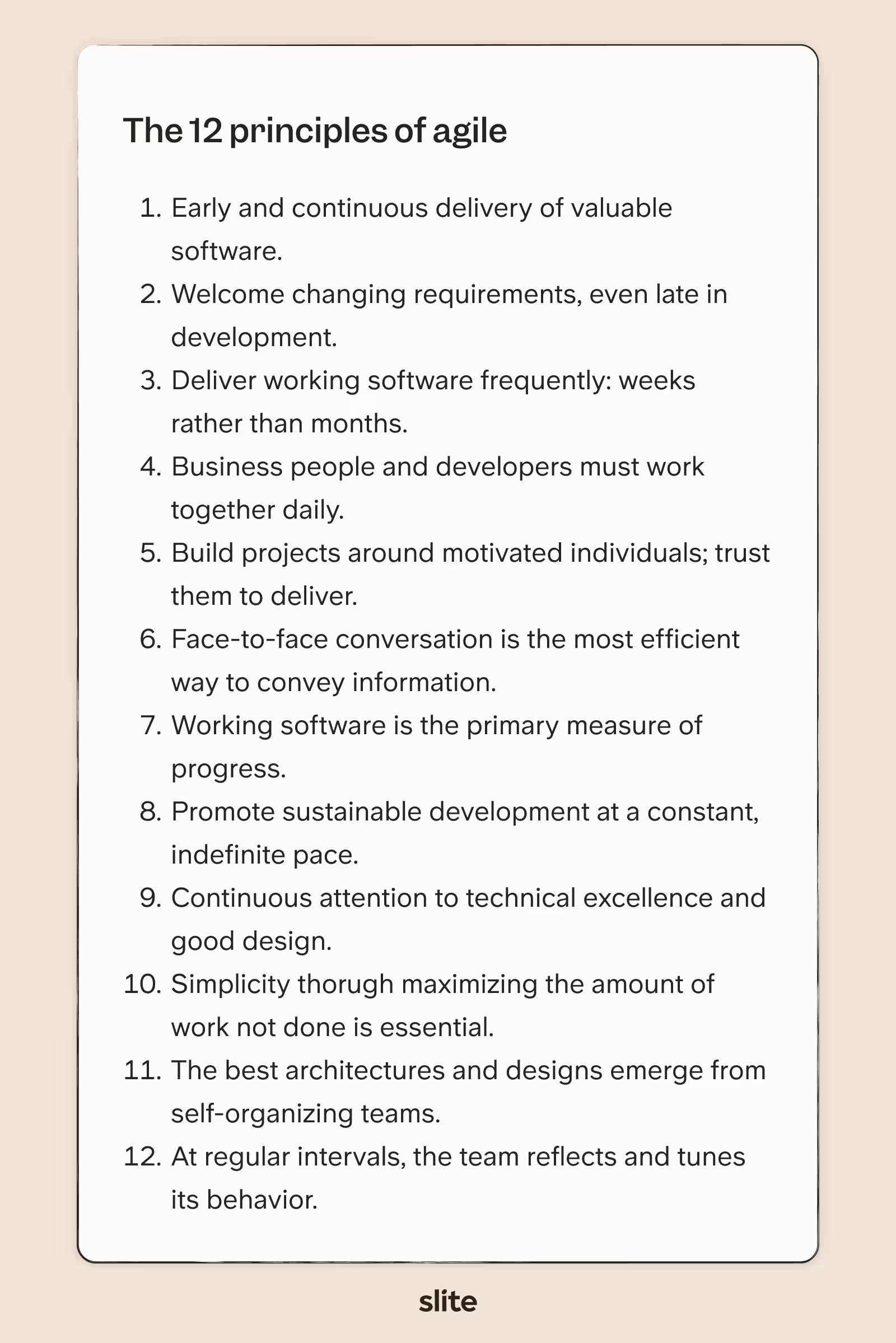 12 principles of agile