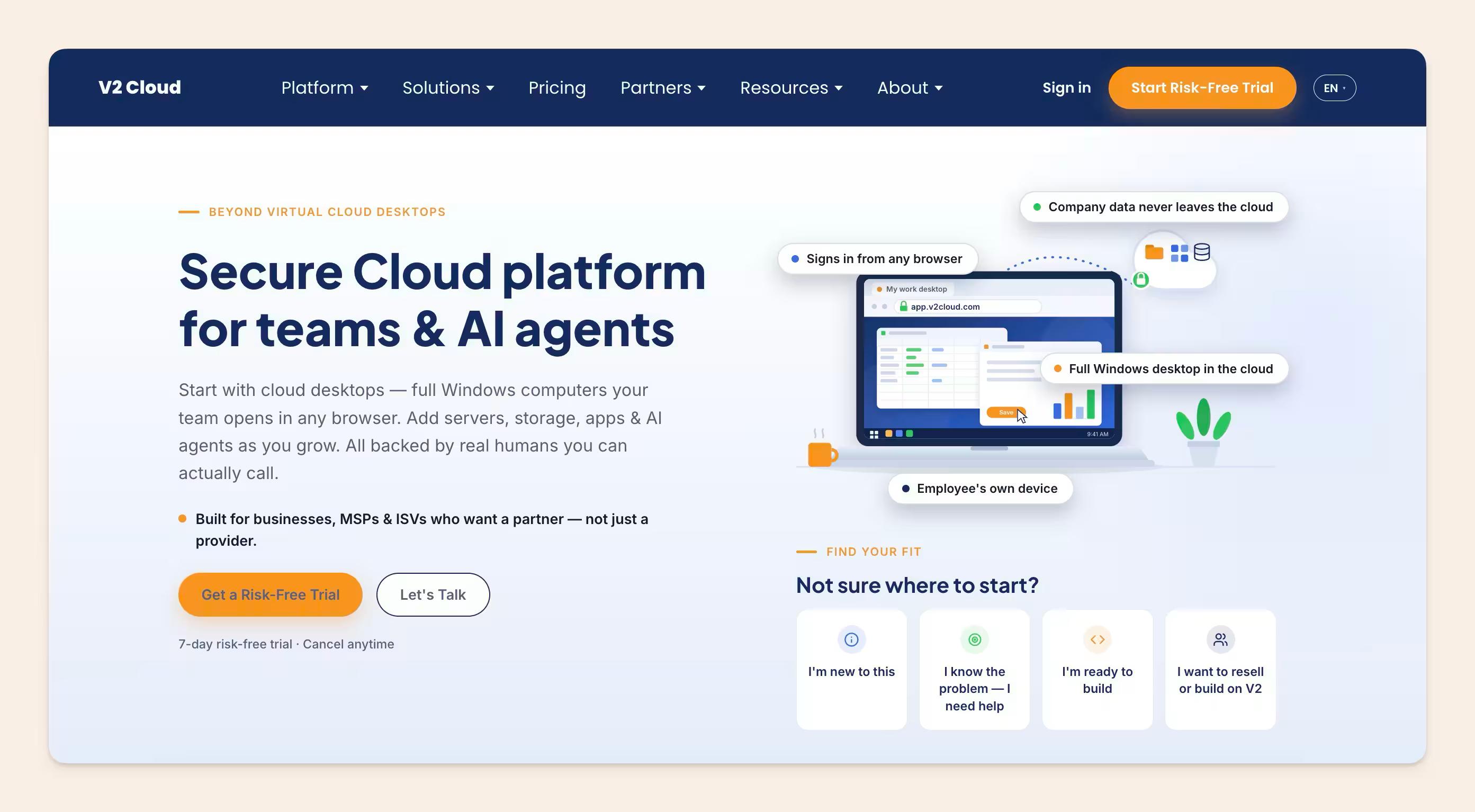 V2cloud homepage