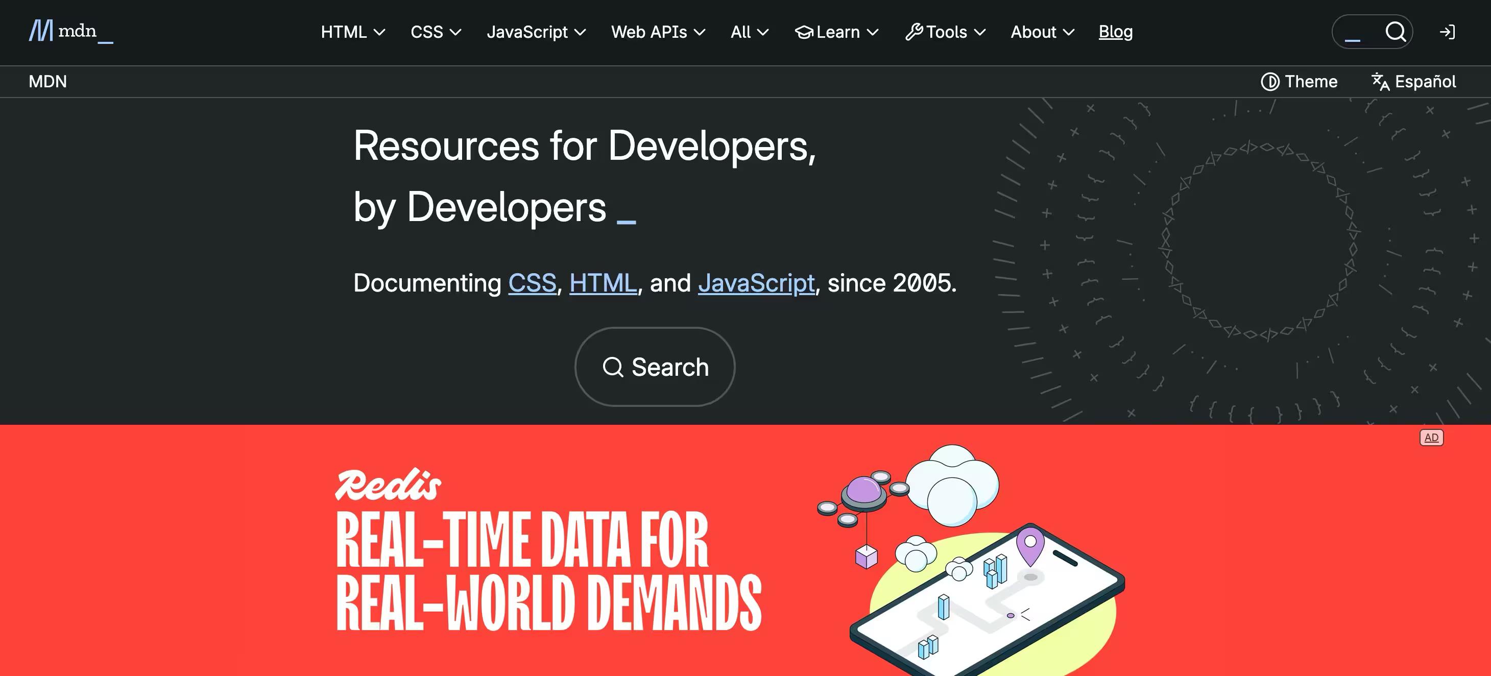MDN documentation for developers
