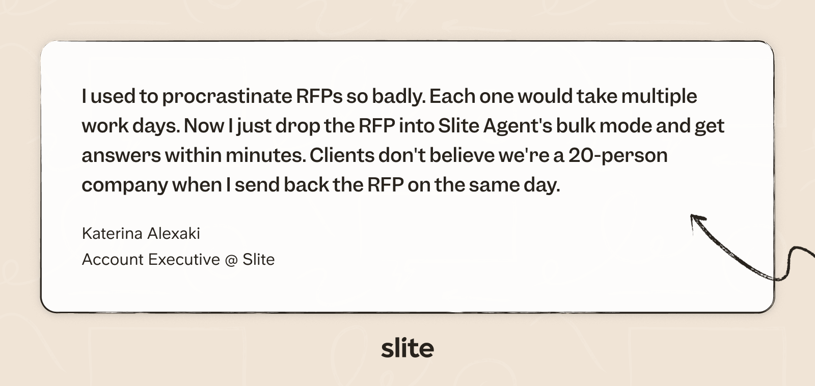 Katerina Alexaki AE at Slite on RFP automation