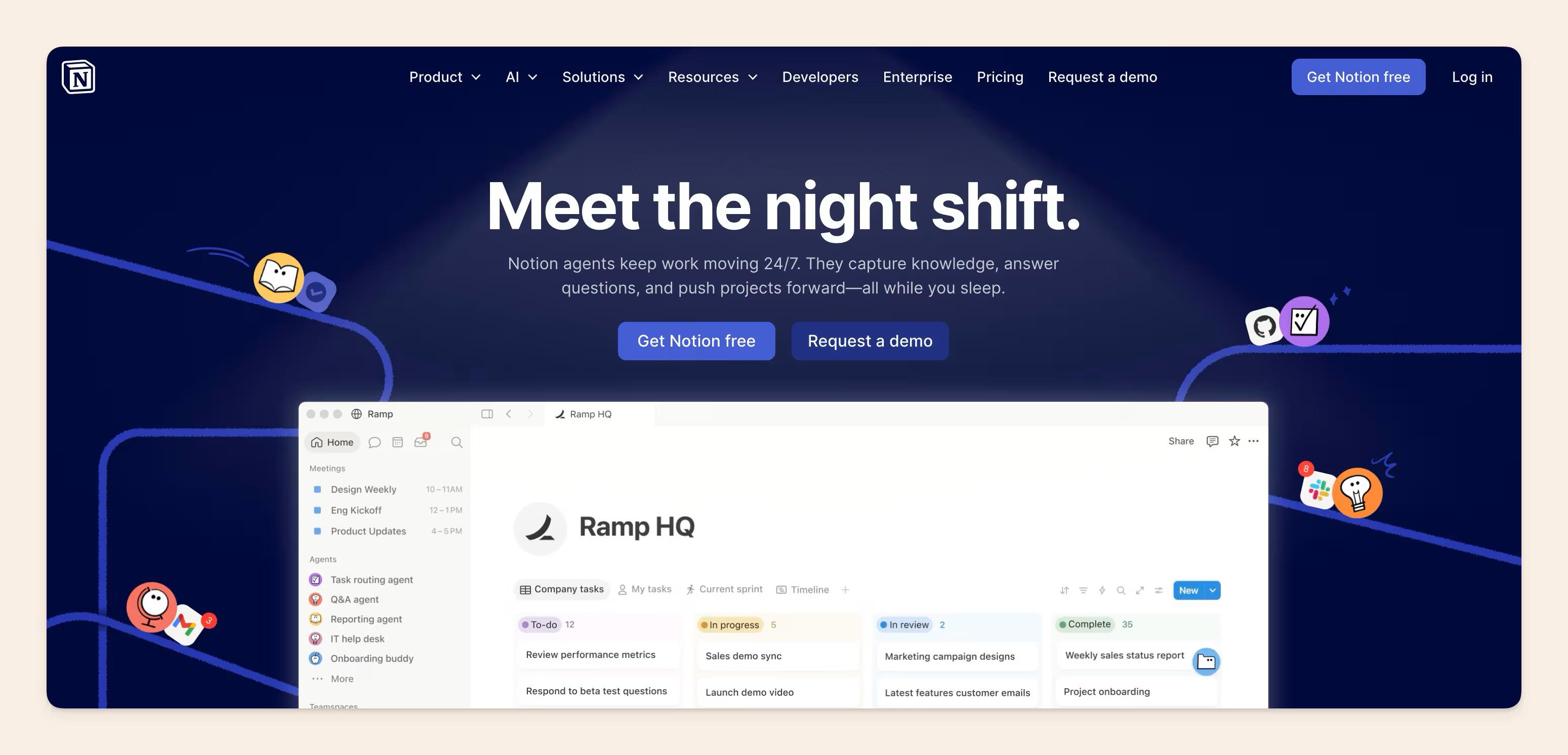 Notion homepage