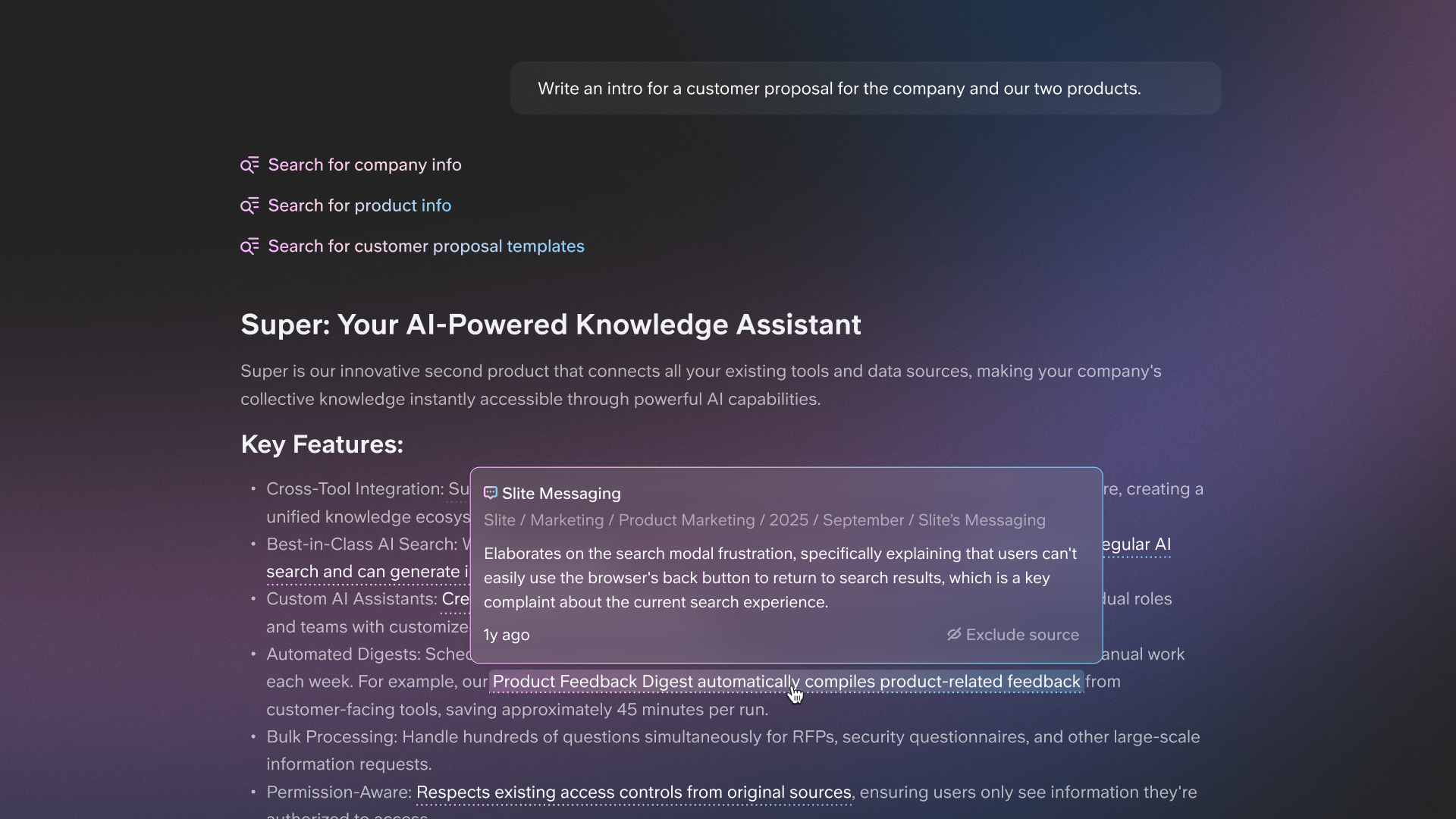 How to use Super's enterprise search