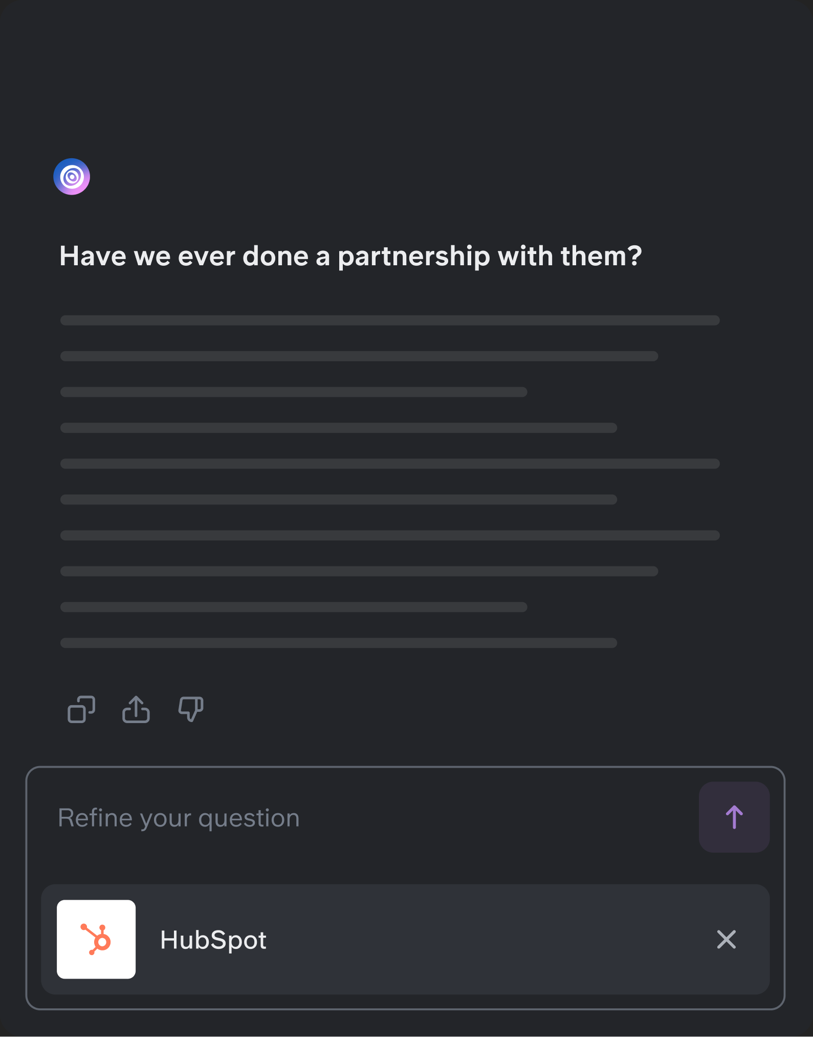 Reply generated in HubSpot