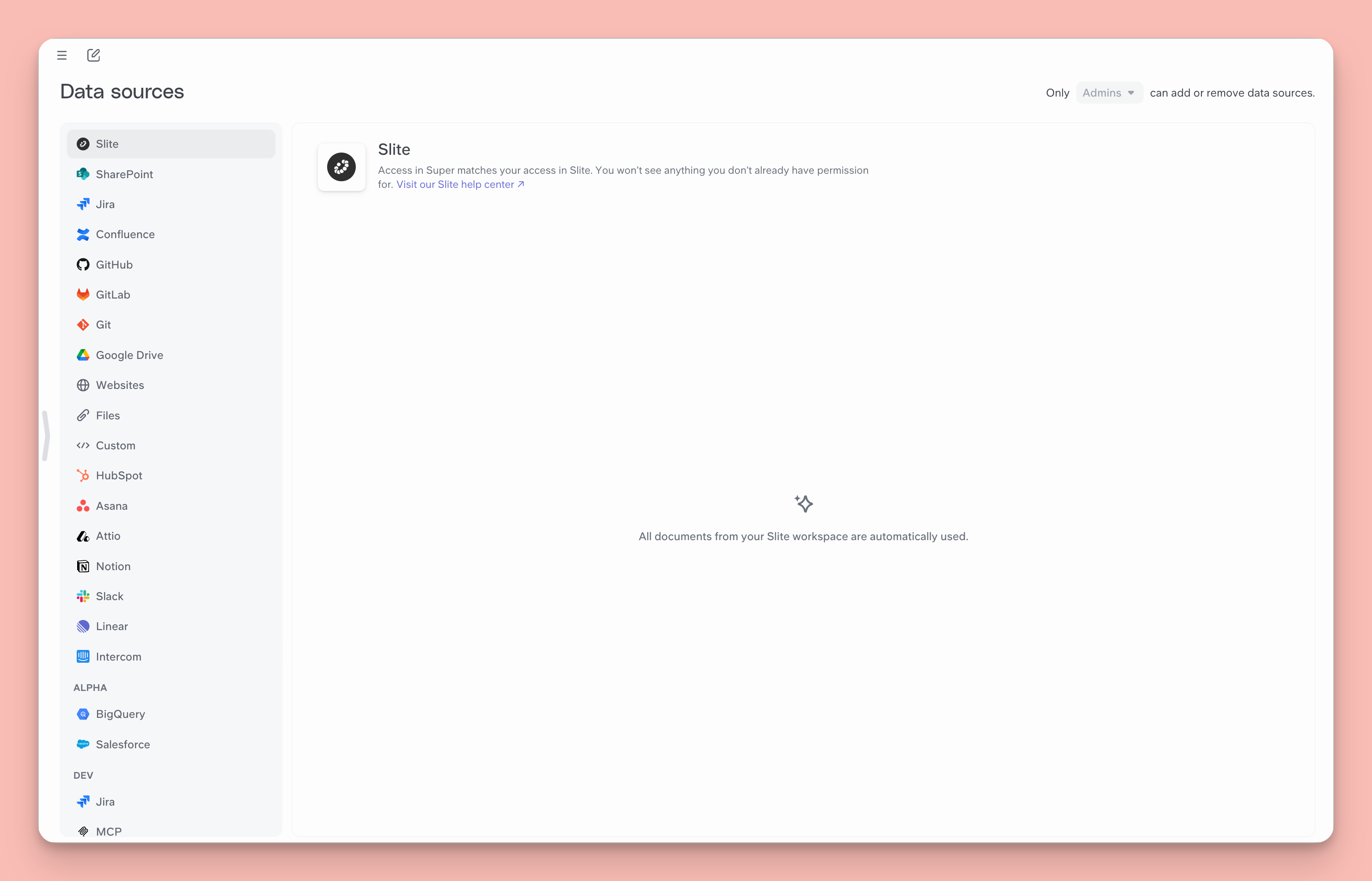 How to select data sources in Super