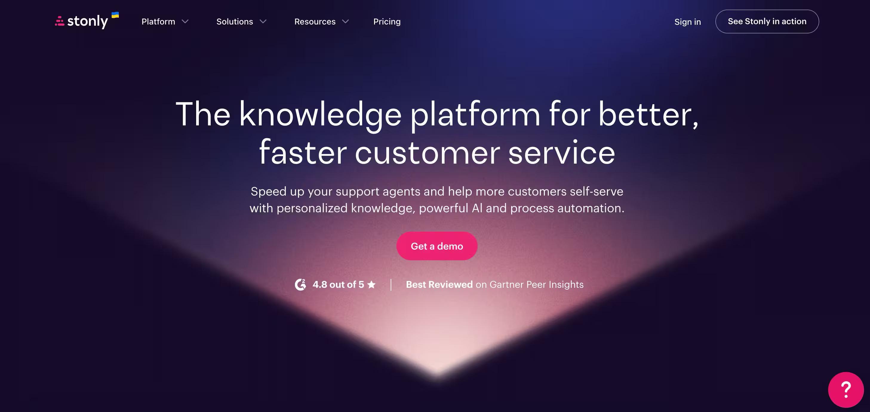 Stonly homepage screenshot