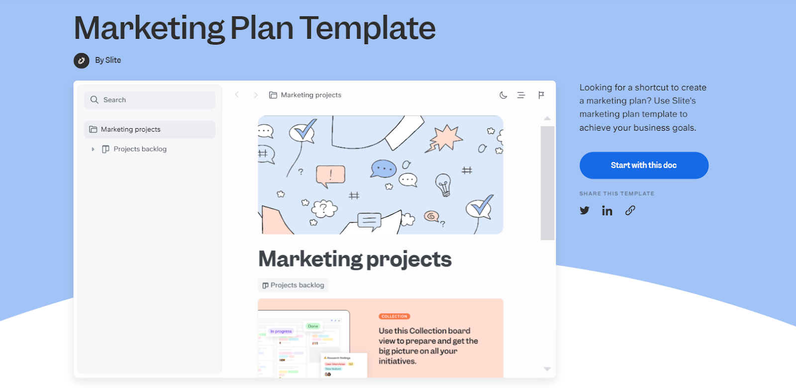 Slite's Marketing Plan Template