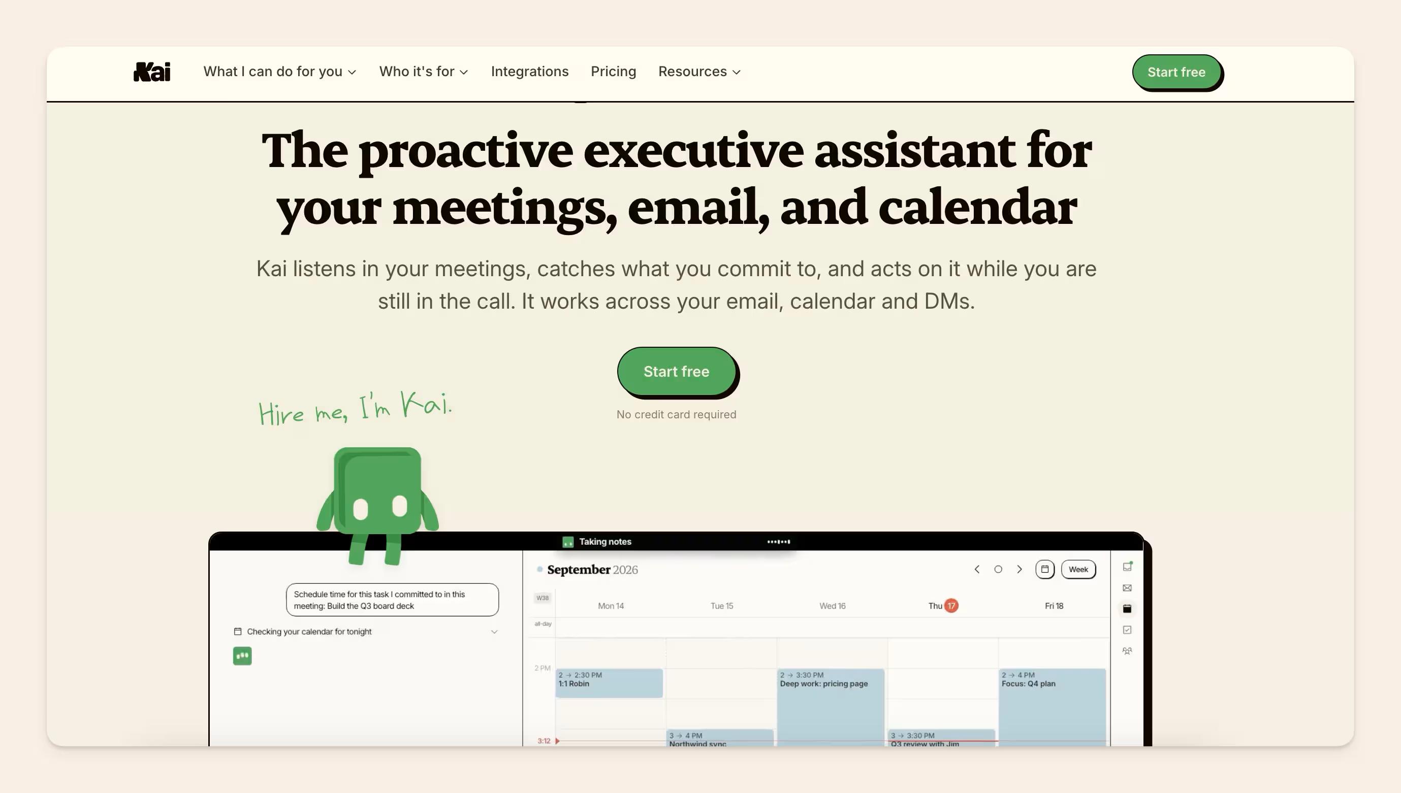 HireKai homepage screenshot