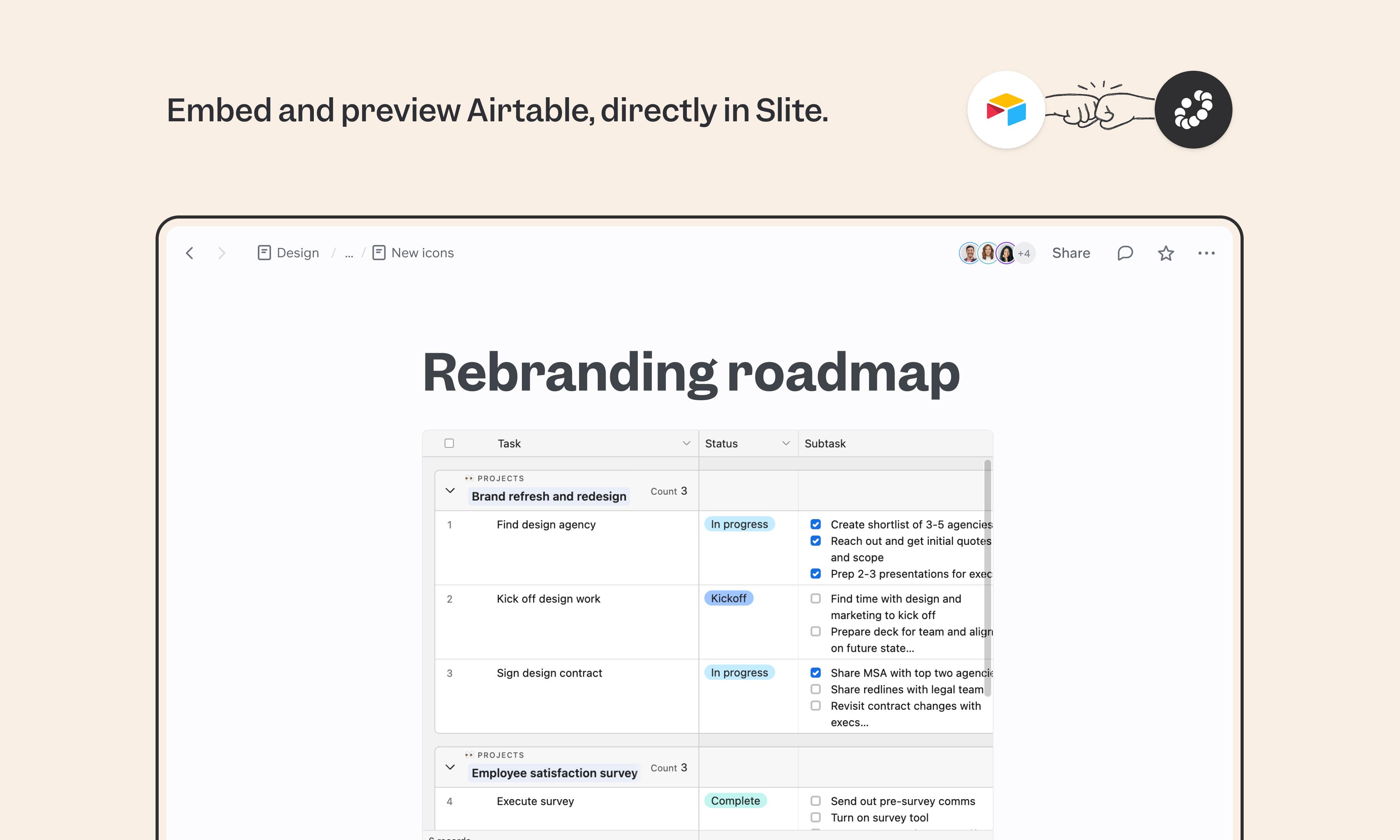 Airtable integration screenshot