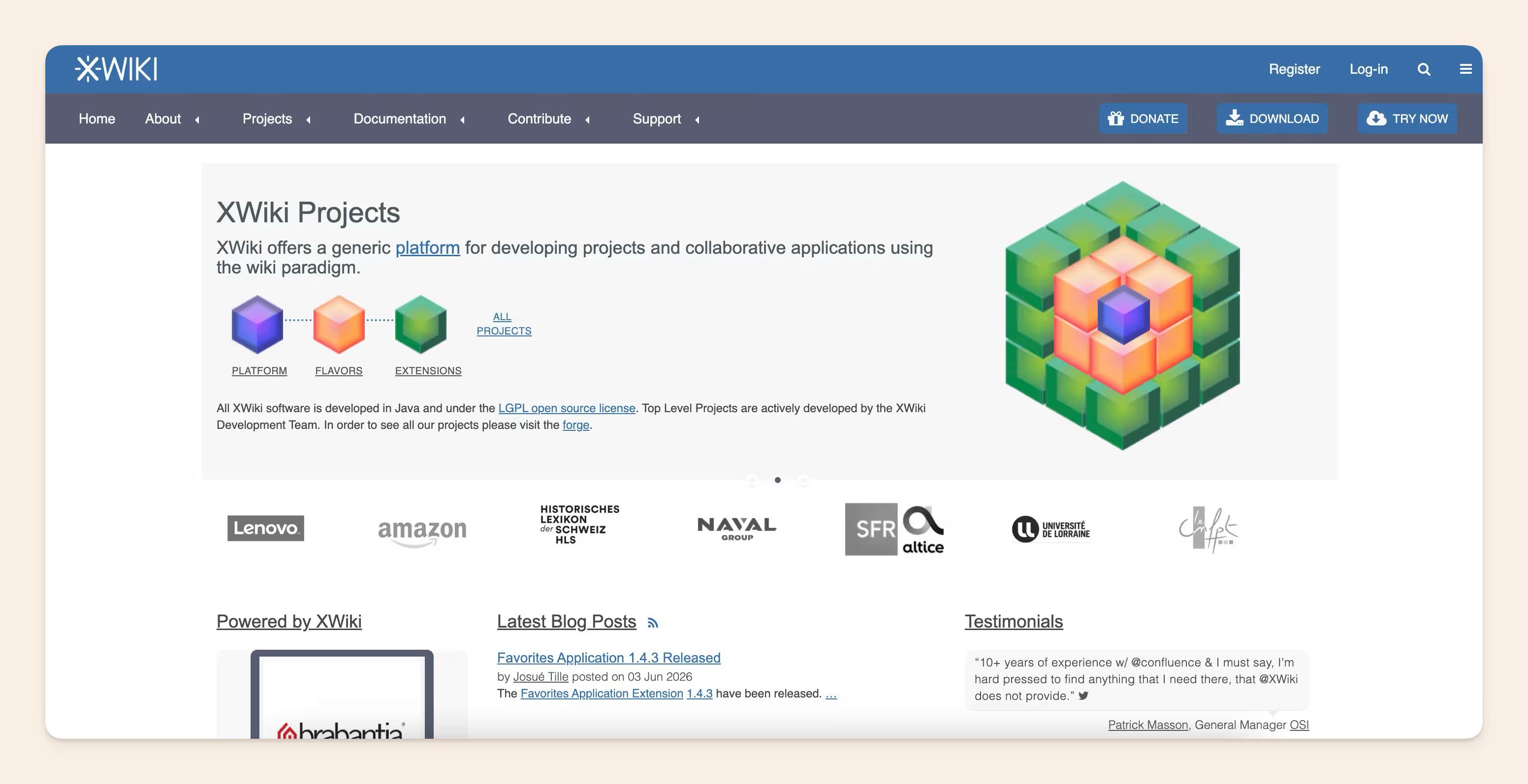 Xwiki homepage