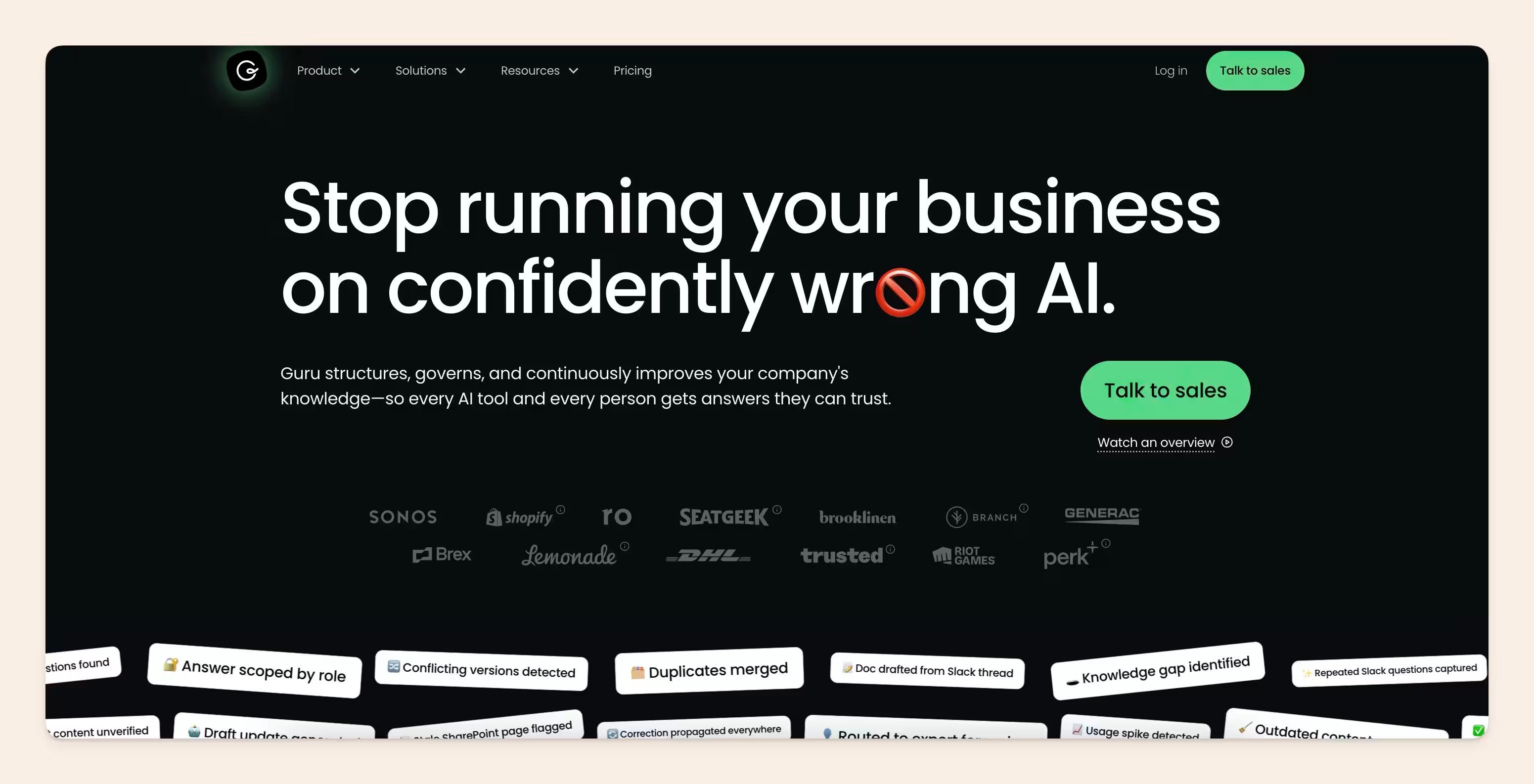 Guru homepage