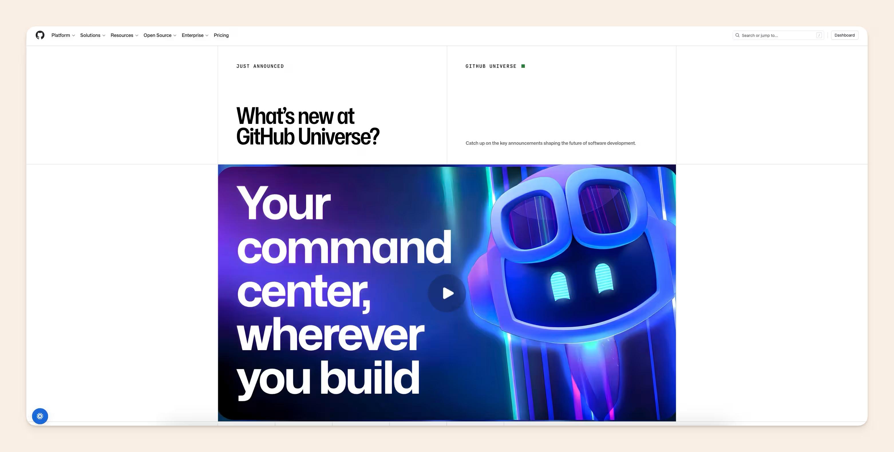 Github universe feature announcements