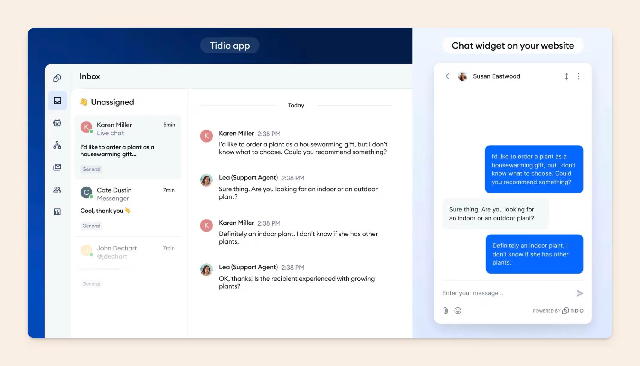 Tidio chatbot builder