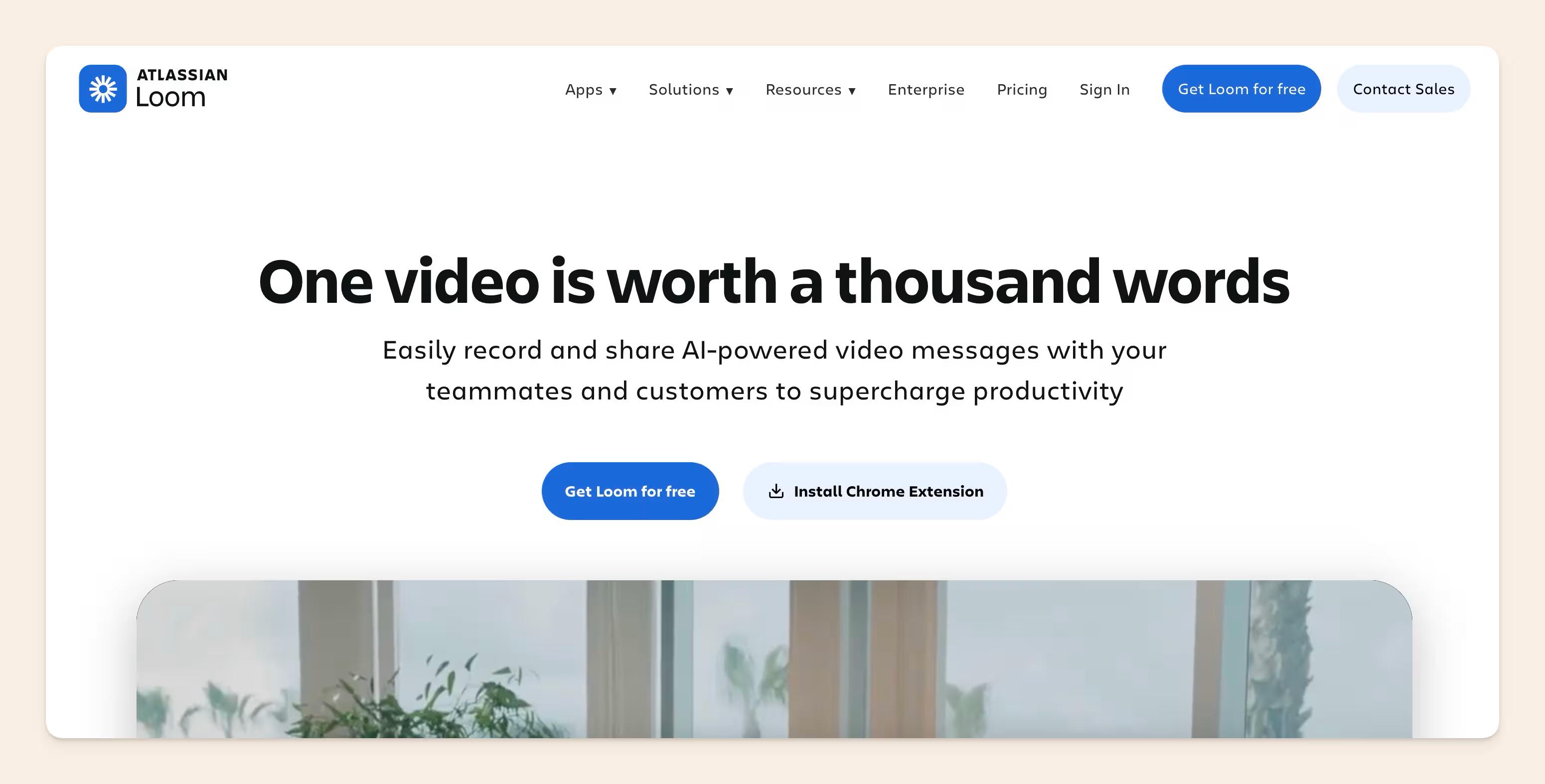 Atlassian Loom homepage