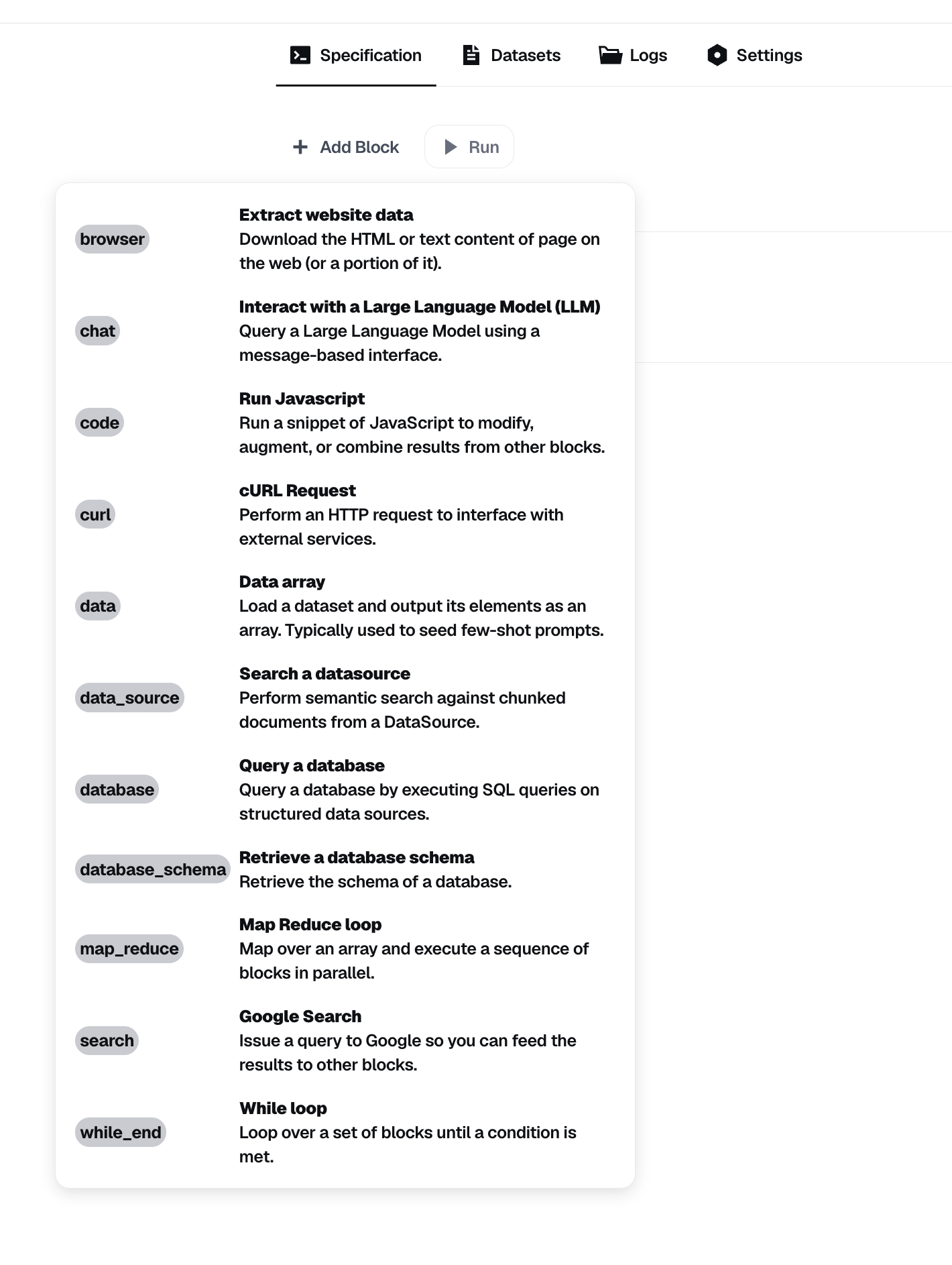 Dust App Maker's input fields