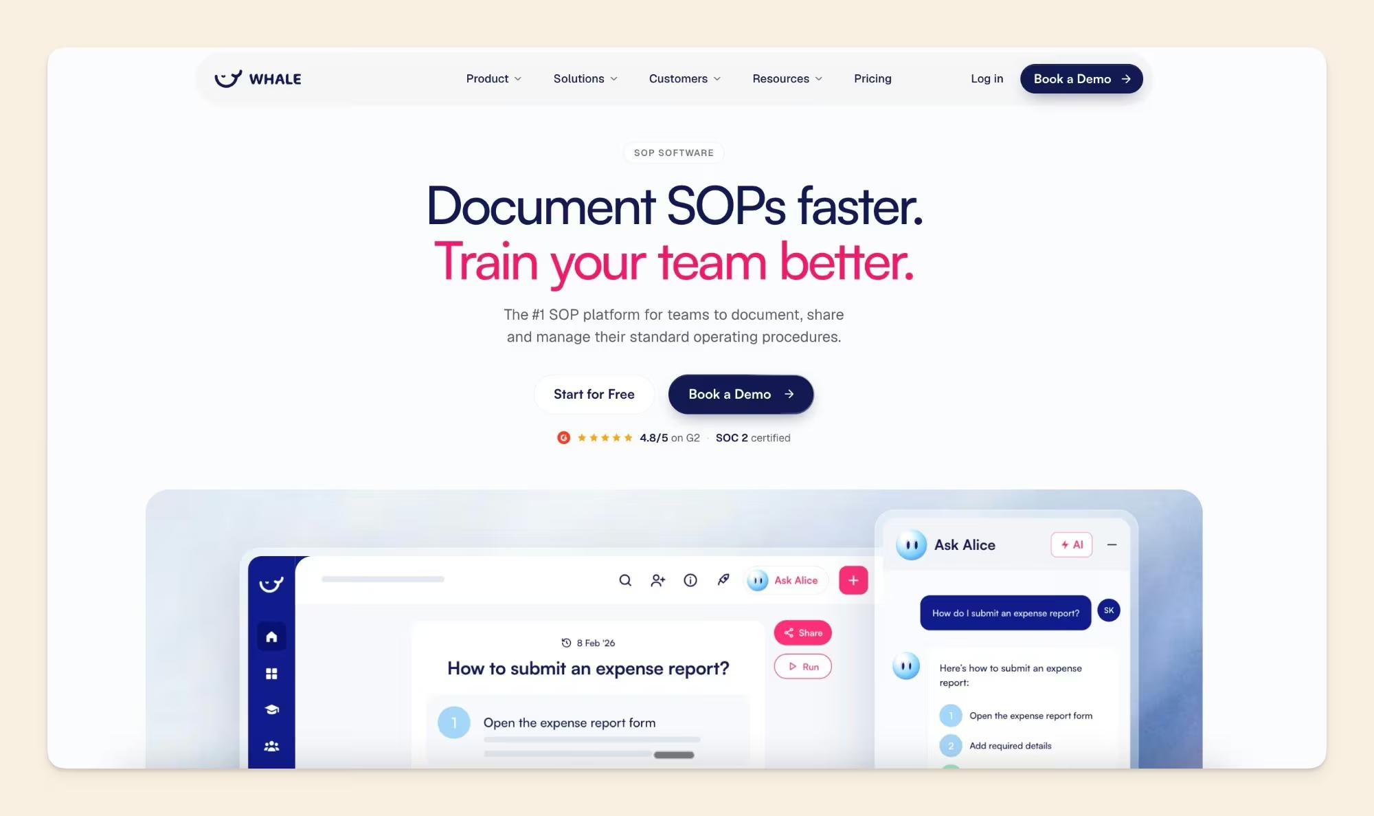 Whale homepage screenshot