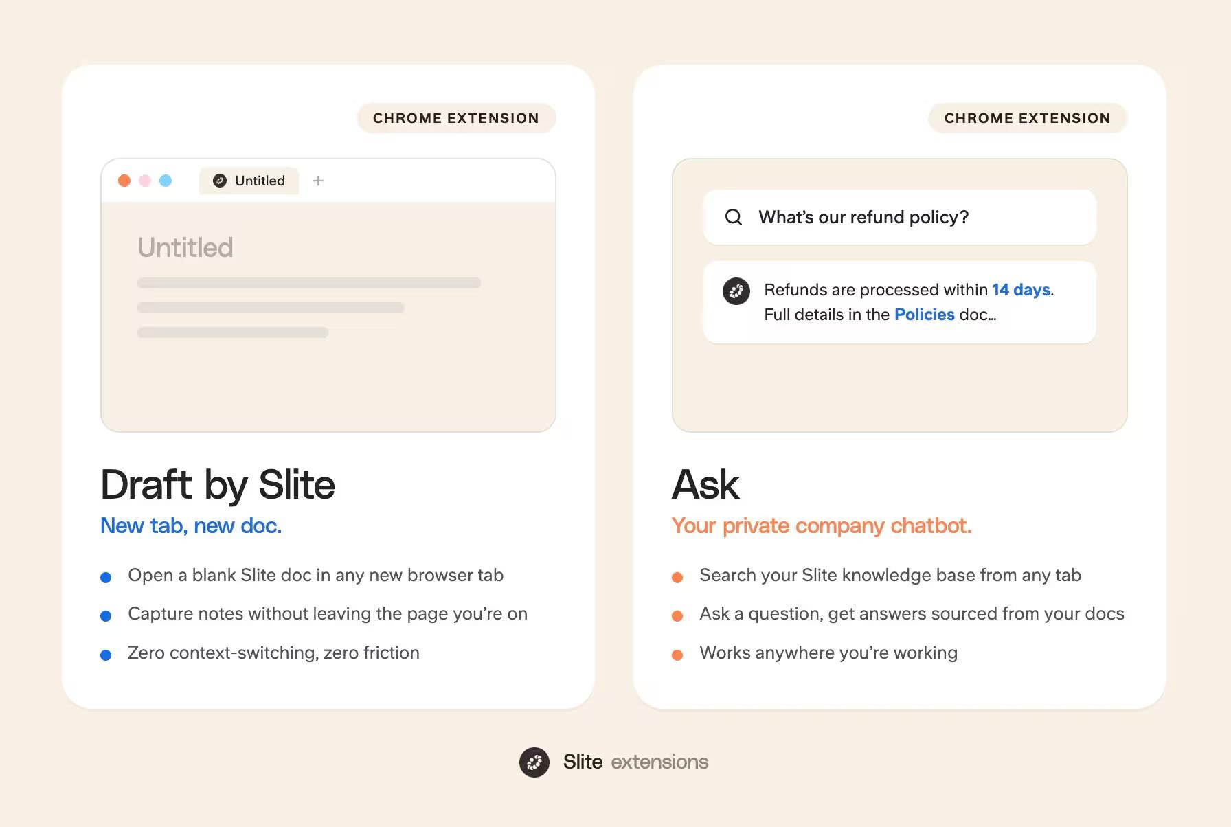 Slite chrome extensions