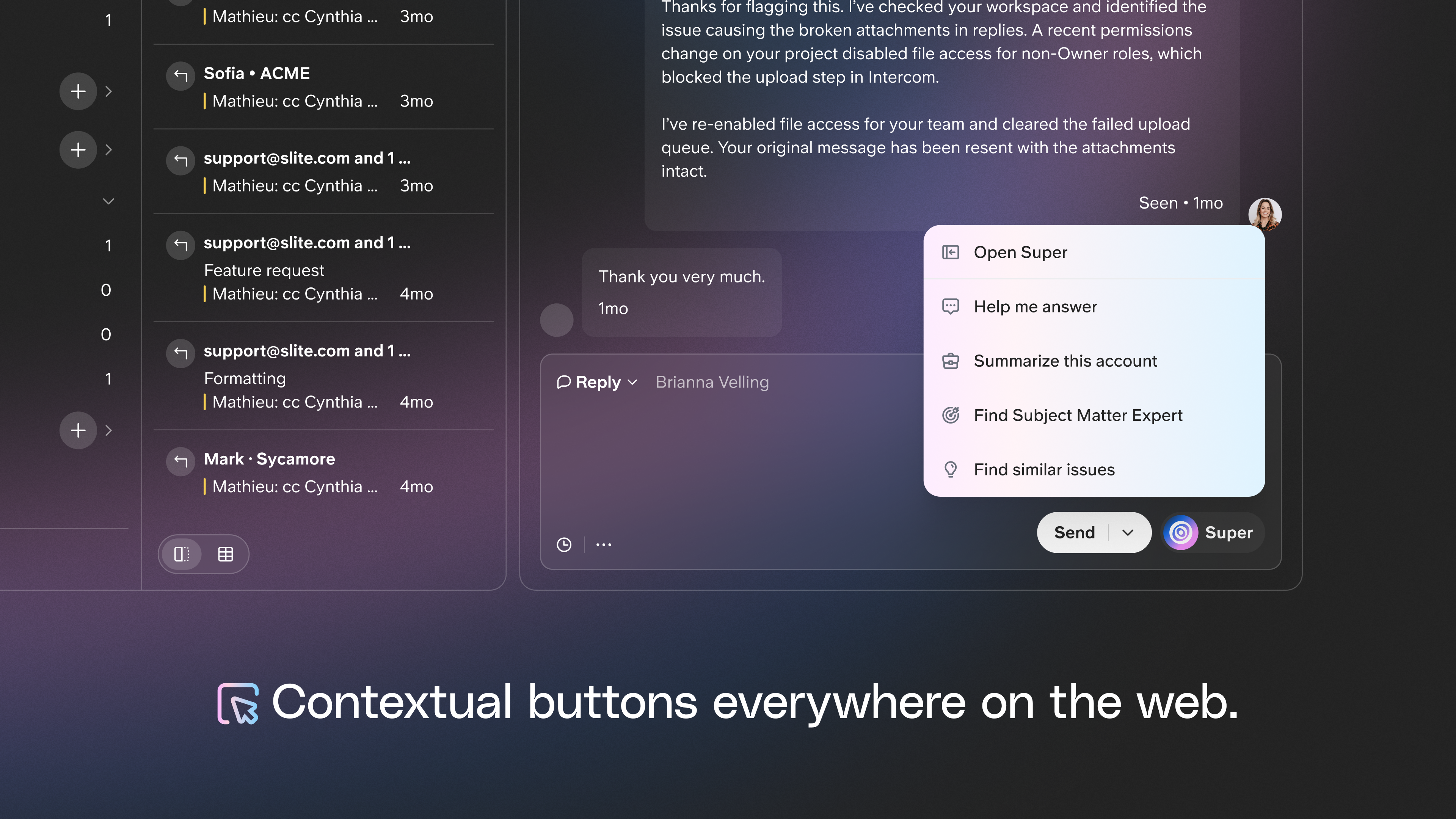 Super Contextual Button