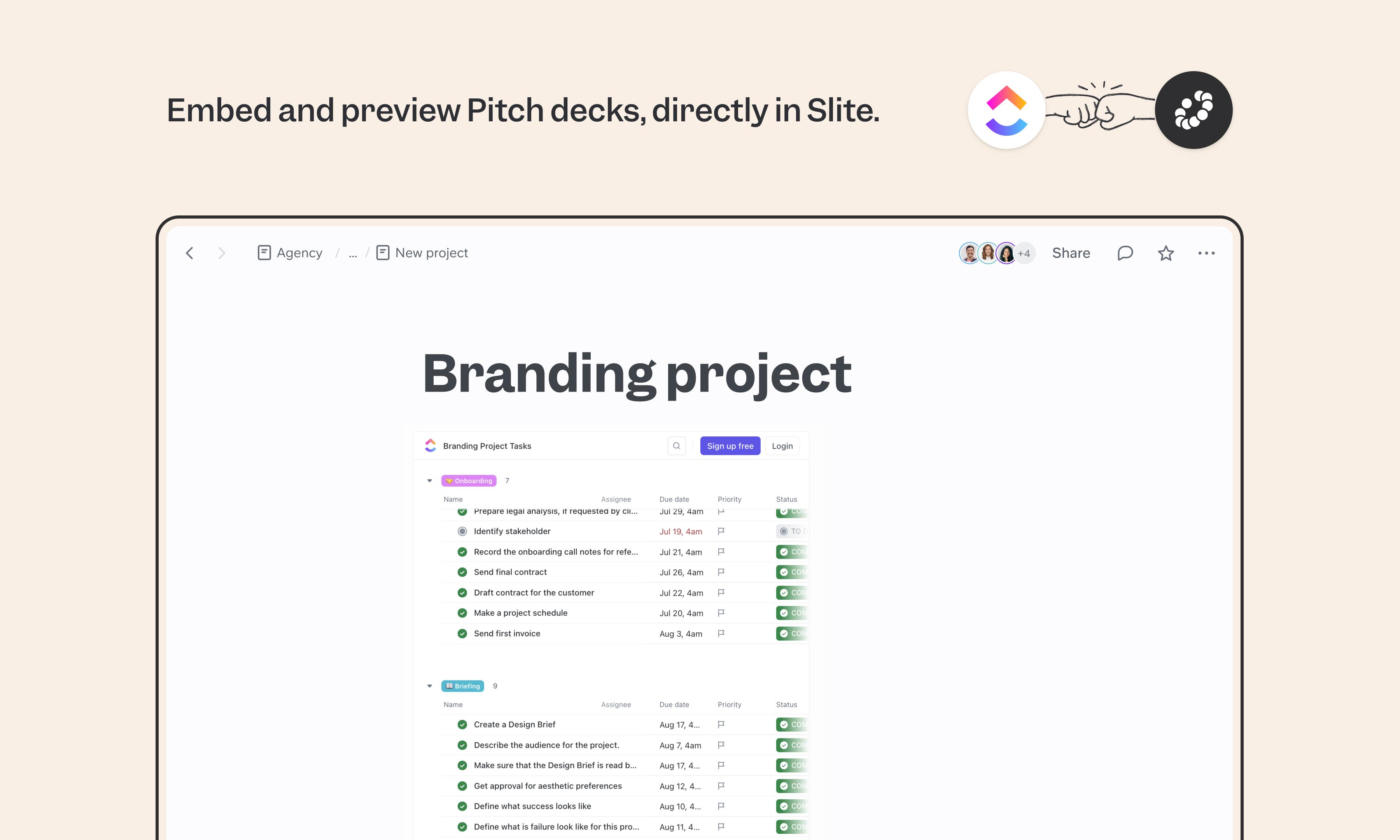 ClickUp integration screenshot