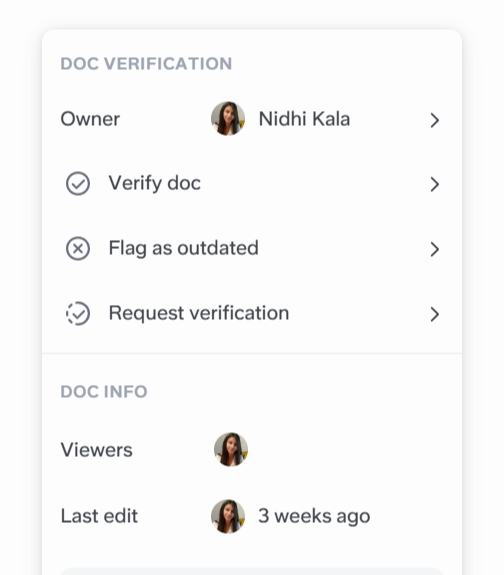 Slite’s Doc verification features