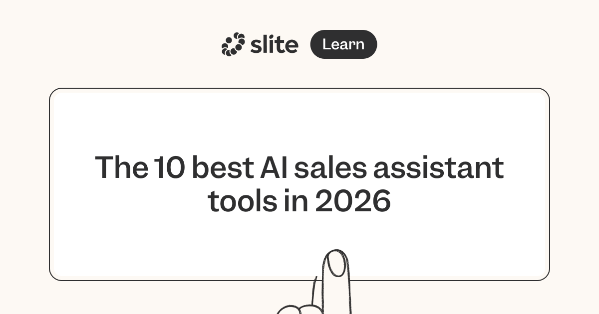 The 10 best AI sales assistant tools in 2026