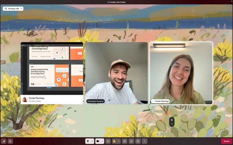 screenshot from the call