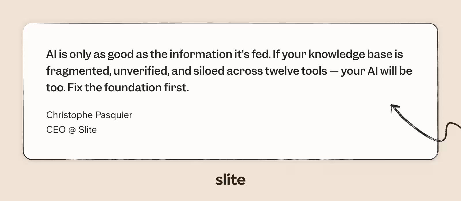 Informaiton accuracy quote by Chris Slite CEO