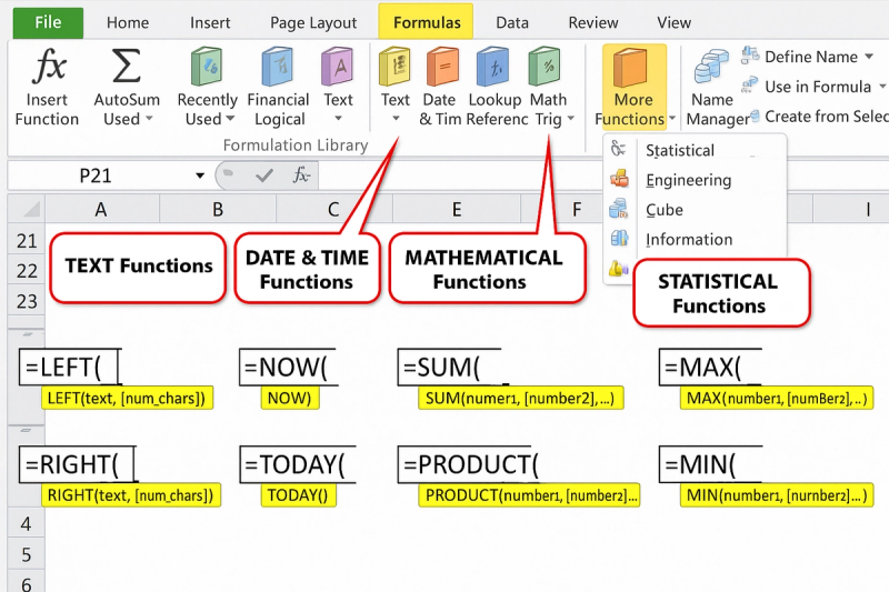 Using Excel Functions