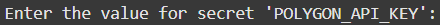 Enter Polygon API Key