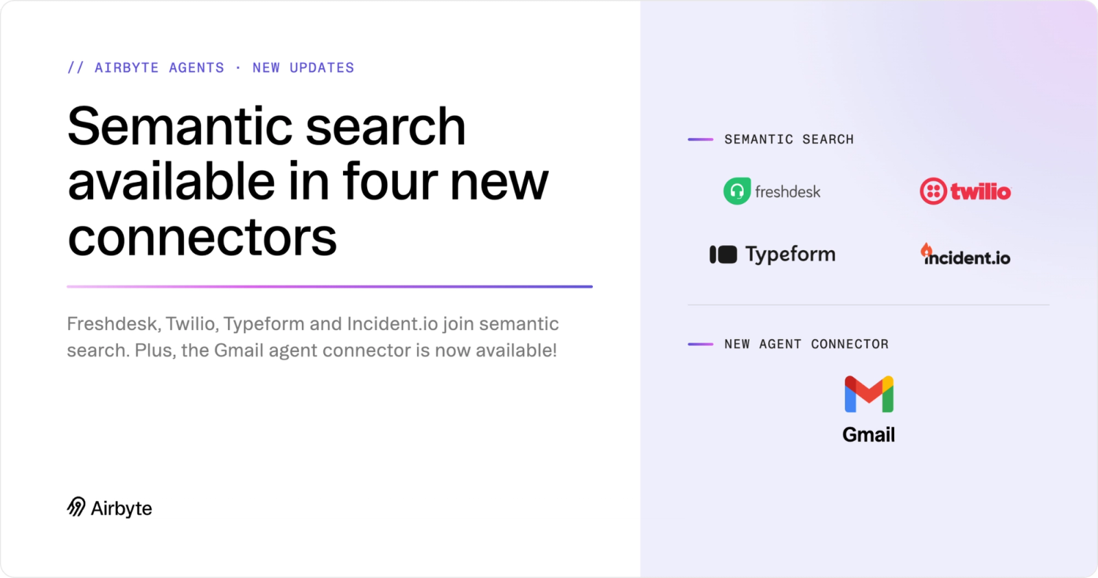 Semantic Search for Freshdesk, Twilio, Typeform, and Incident.io