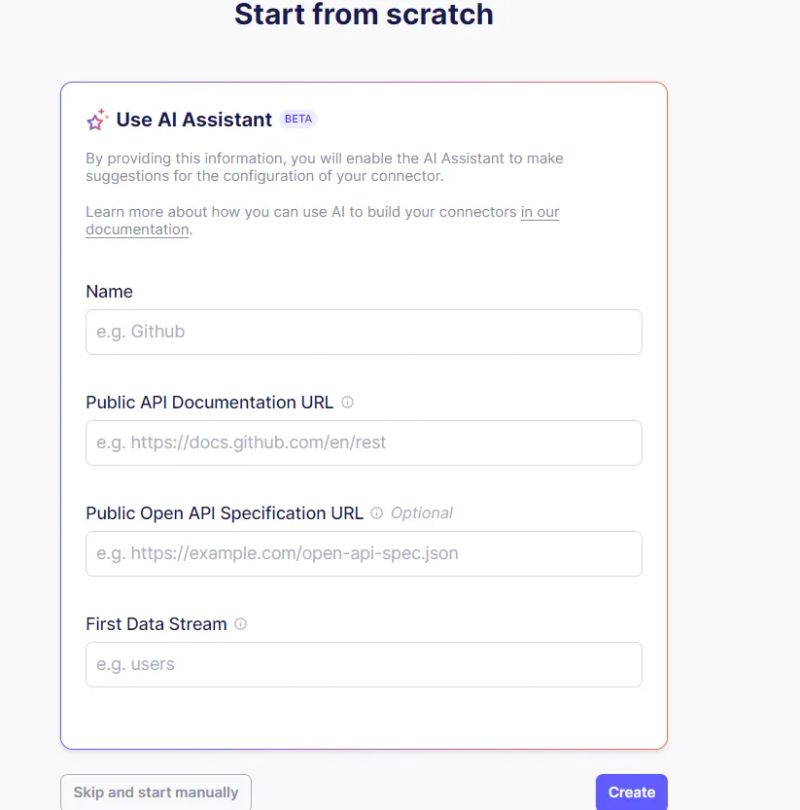 AI Assistant Connector Builder