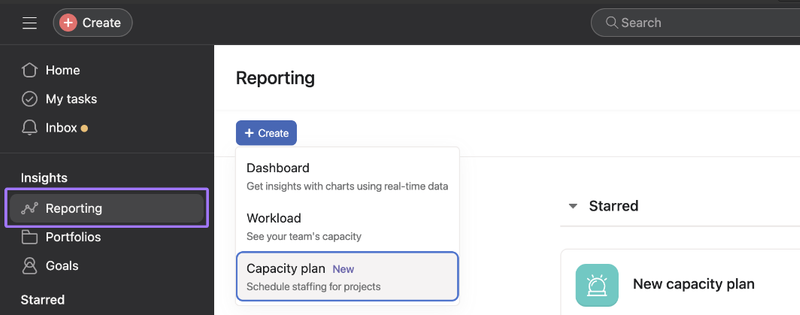 Create Capacity Plan