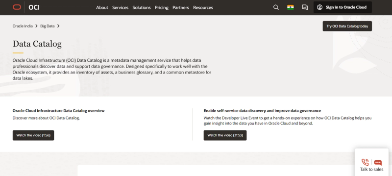 Oracle Cloud Infrastructure Data Catalog