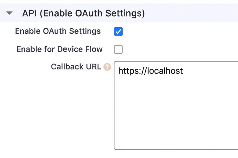 Image 5: Enable OAuth Settings