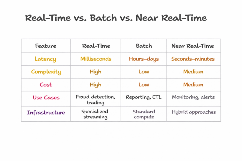 Real-Time vs. Batch vs. Near Real Time