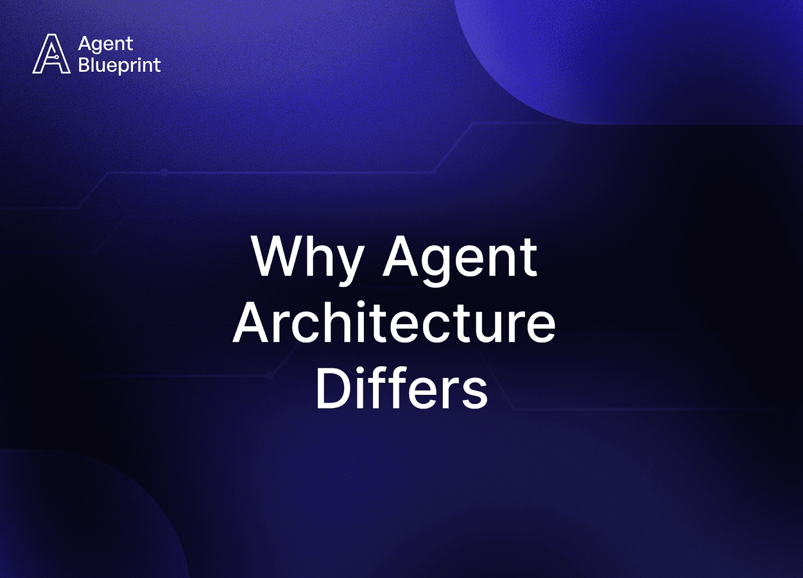 From Warehouses to Operations: Why Agent Architecture Differs